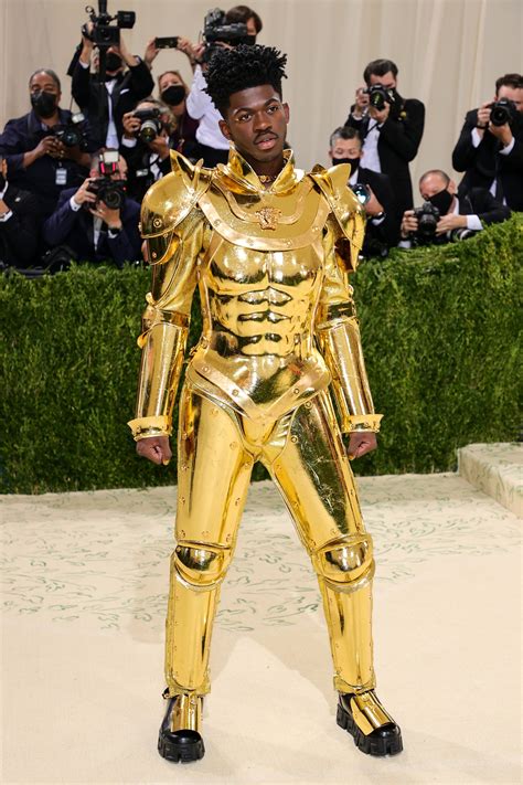 lil nas x met gala versace|lil nas met gala carpet.